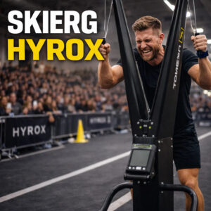 Een persoon die de Skierg uitvoert