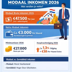 Modaal inkomen in 2026