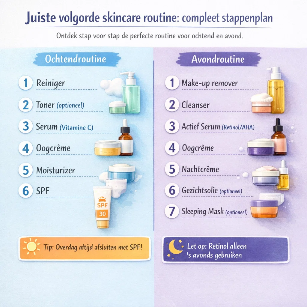 Juiste volgorde skincare routine: compleet stappenplan